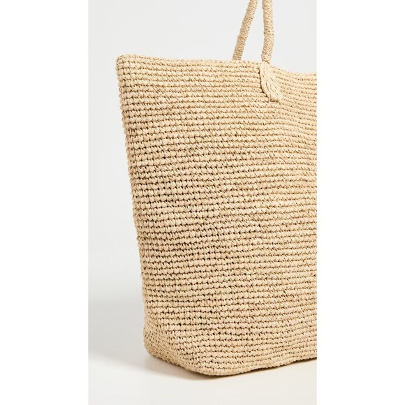 Hat Attack Jane Tote Bag in Natural New Womens Straw Handbag Purse - Picture 2 of 14